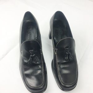 Franco Sarto Women’s 8M black leather heels
